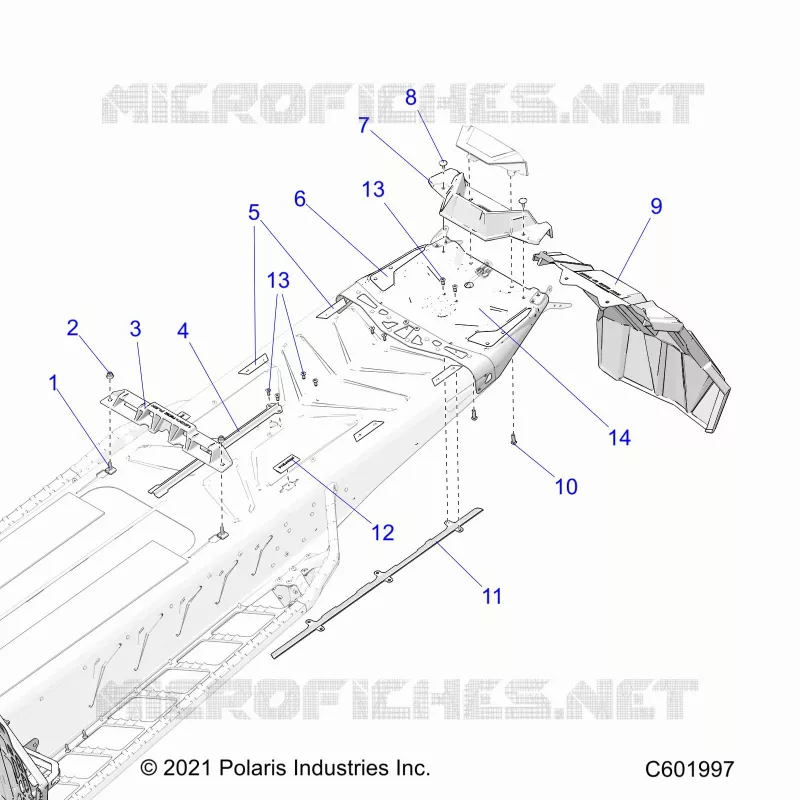 CHASSIS, REAR, MISC. COVERS AND SNOWFLAP- S24TFD8RS/8RE (C601997)