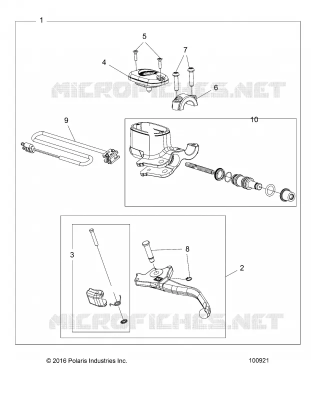 BRAKES, FRONT BRAKE LEVER AND MAITRE CYLINDRE
