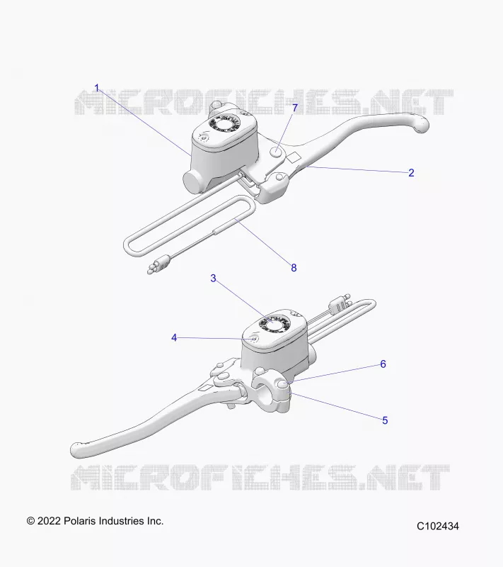 FREIN AVANT BRAKE LEVER AND MASTER CYLINDER