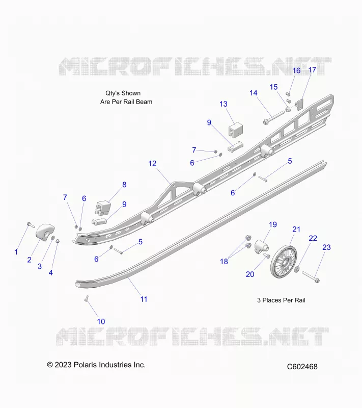 SUSPENSION, RAIL, LH/RH