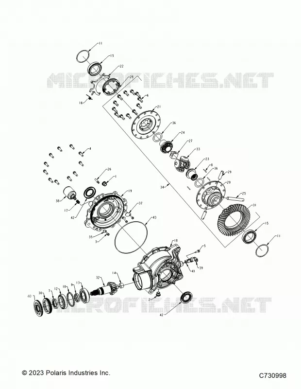 SYSTÃˆME DE TRANSMISSION, REAR GEARCASE INTERNALS