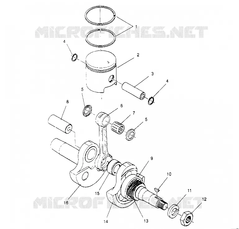 PISTON ET VILEBREQUIN STARLITE 0953427 (4928902890C014)