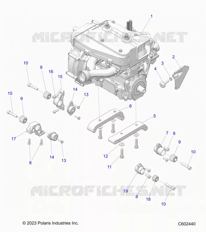 MOTEUR, MOUNTING & LONG BLOCK