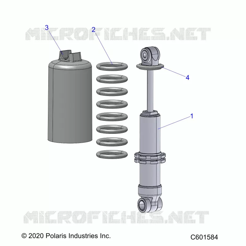 SUSPENSION, AMORTISSEUR AVANT TRACK