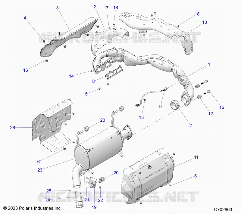 ENGINE, ECHAPPEMENT