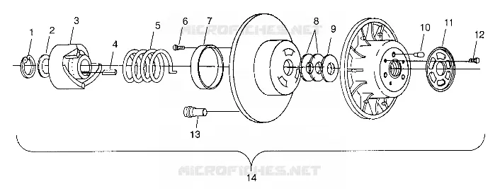 EMBRAYAGE DE TRANSMISSION TRAIL TOURING 0982362 AND EUROPEAN TRAIL TOURING E982362 (4942314231C002)