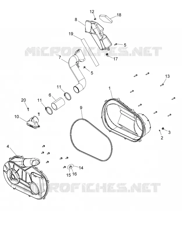 SYSTÈME DE TRANSMISSION, COUVERCLE D'EMBRAYAGE AND DUCTING