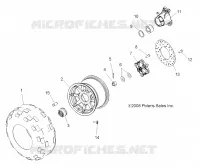 ROUES, REAR TIRE AND BRAKE DISC