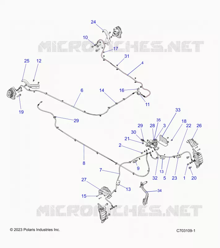BRAKES, BRAKE LINES AND MAITRE CYLINDRE