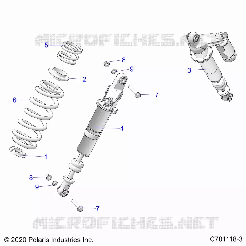 SUSPENSION, REAR SUPPORT AMORTISSEUR 