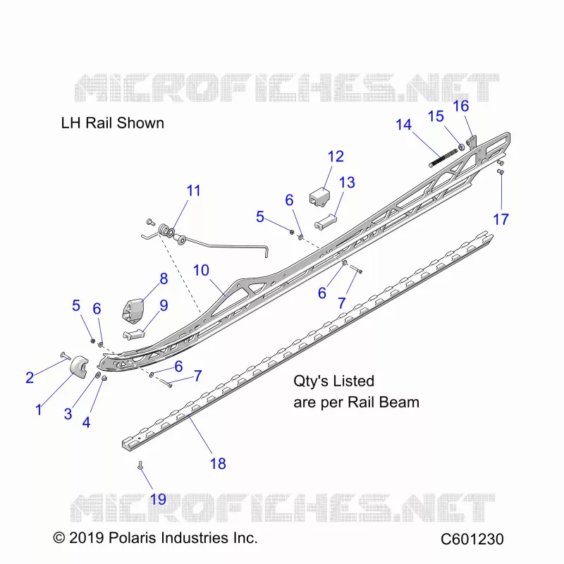 SUSPENSION, RAIL BEAMS, LH/RH