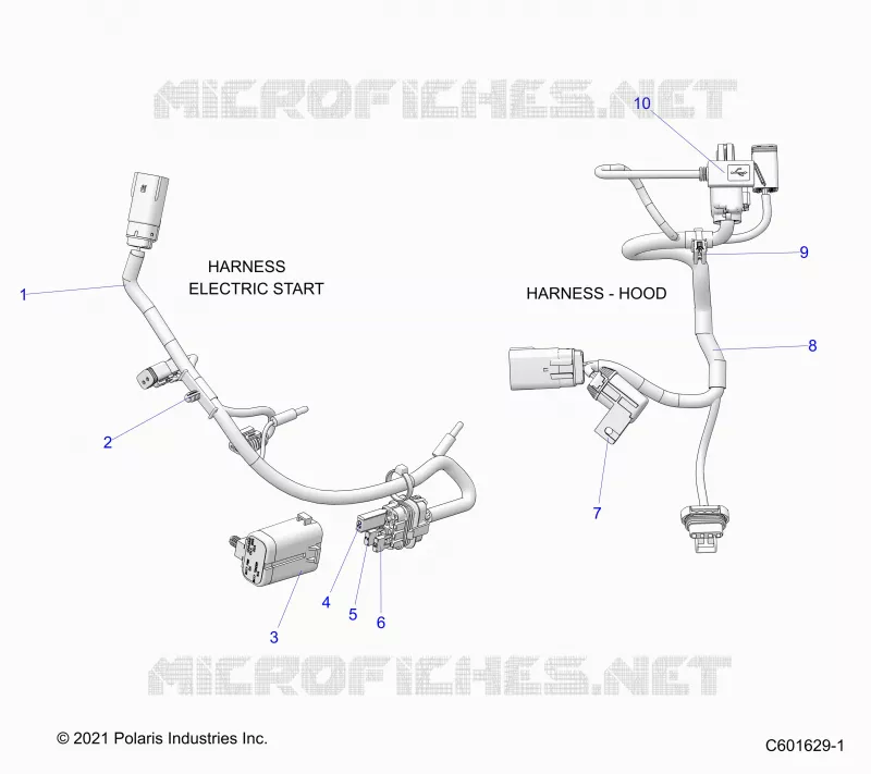 ELECTRICITE, WIRE HARNESS, HOOD, ELEC. START