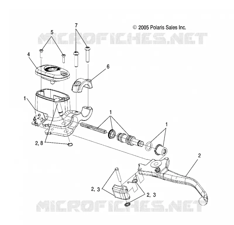 FREIN AVANT BRAKE LEVER AND MASTER CYLINDER