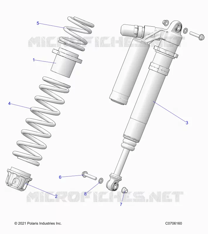 SUSPENSION, AMORTISSEUR AVANT MOUNTING, DELUXE