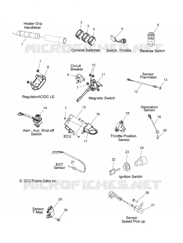 BOUTONS, CAPTEURS AND COMPONENTS