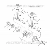 ENGINE, PISTON AND VILEBREQUIN