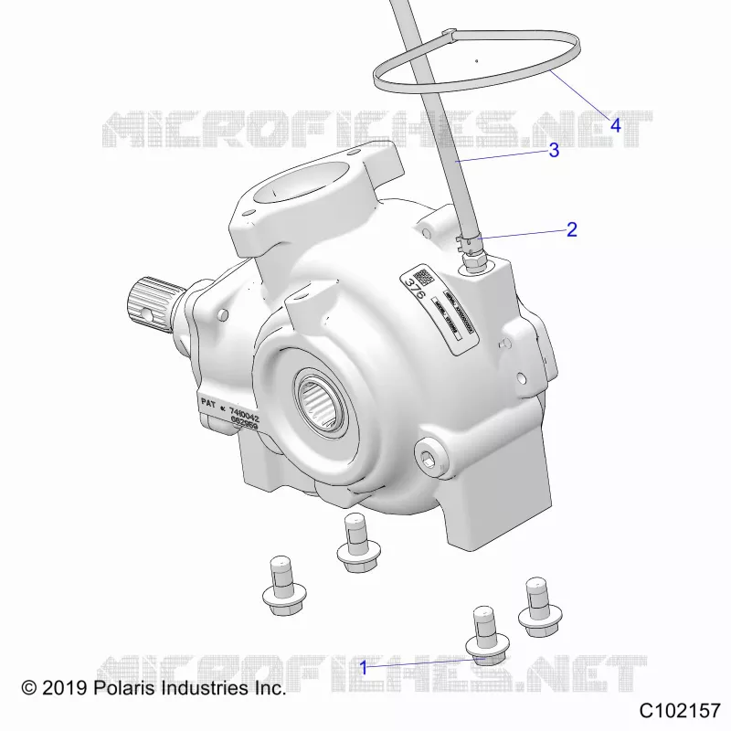 SYSTÃˆME DE TRANSMISSION, GEARCASE MOUNTING, FRONT