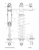 SUSPENSION, AMORTISSEUR ARRIERE TRACK, MONOTUBE, 7045533