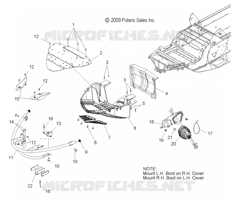 PARE CHOCS AVANT, NOSEPAN AND TIE ROD BOOT