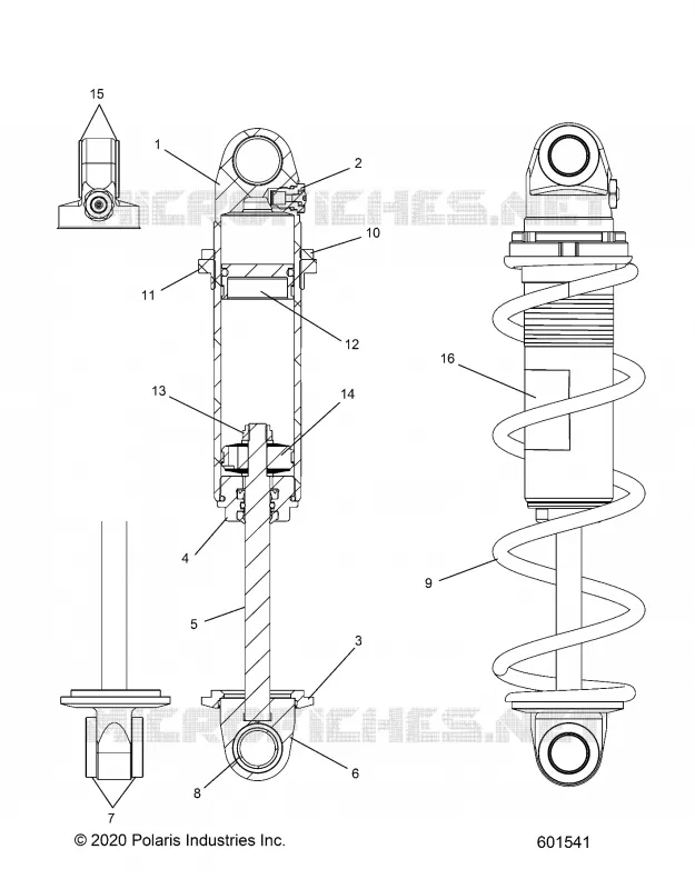 SUSPENSION, AMORTISSEUR AVANT TRACK, MONOTUBE 7045530