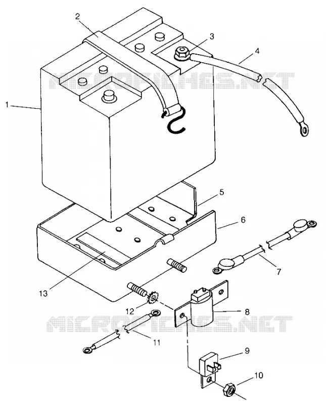 SUPPORT BATTERIE LITE DELUXE 0963431 (4931663166A014)
