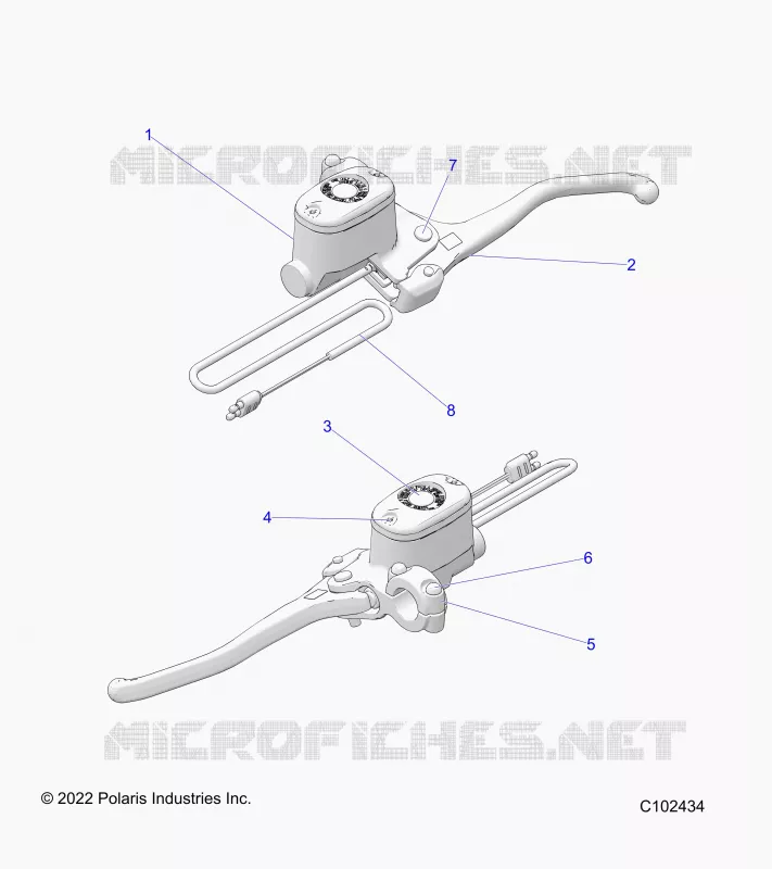 FREIN AVANT BRAKE LEVER AND MASTER CYLINDER