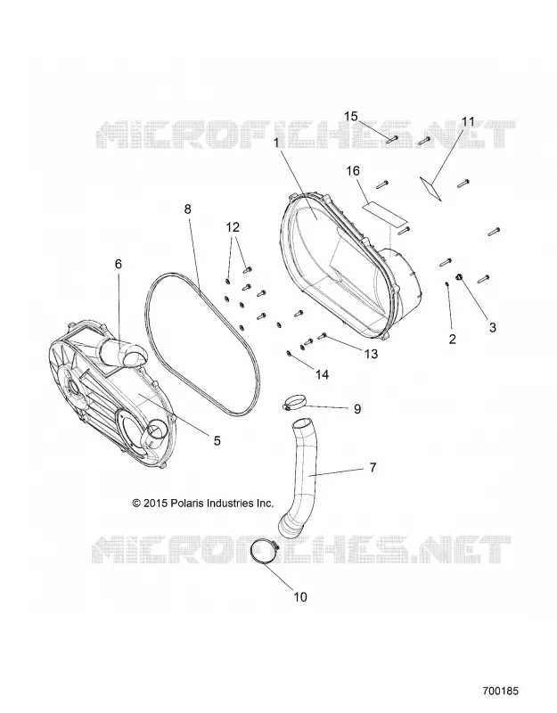 DRIVE TRAIN, COUVERCLE D'EMBRAYAGE AND DUCTING