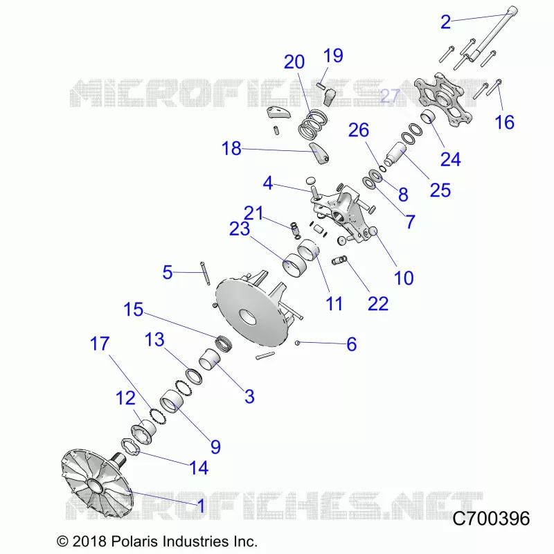 SYSTEME DE TRANSMISSION, PRIMARY CLUTCH