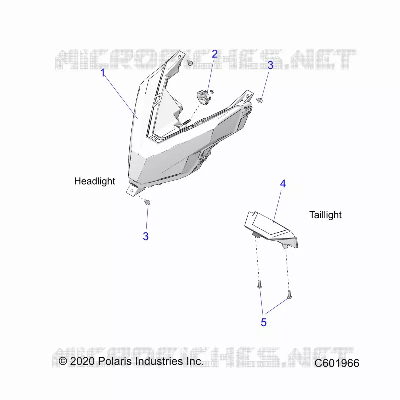 ELECTRICITE, HEADLIGHT AND TAILLIGHT