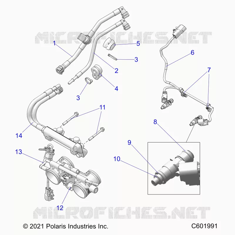 SYSTÃˆME D'ALIMENTATION, RAIL, LINES AND THROTTLE BODY