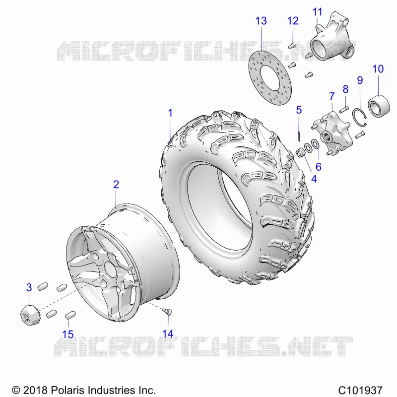 ROUES, REAR TIRE AND BRAKE DISC