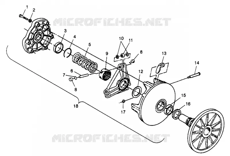 EMBRAYAGE DE TRANSMISSION 500 EFI 0973774 (4938423842B013)