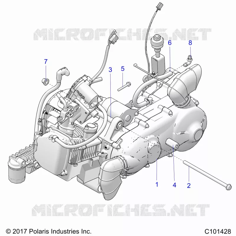 ENGINE, ENGINE AND SUPPORT TRANSMISSION