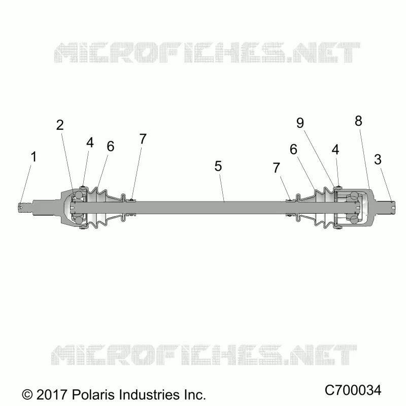 SYSTEME DE TRANSMISSION, FRONT HALF SHAFT