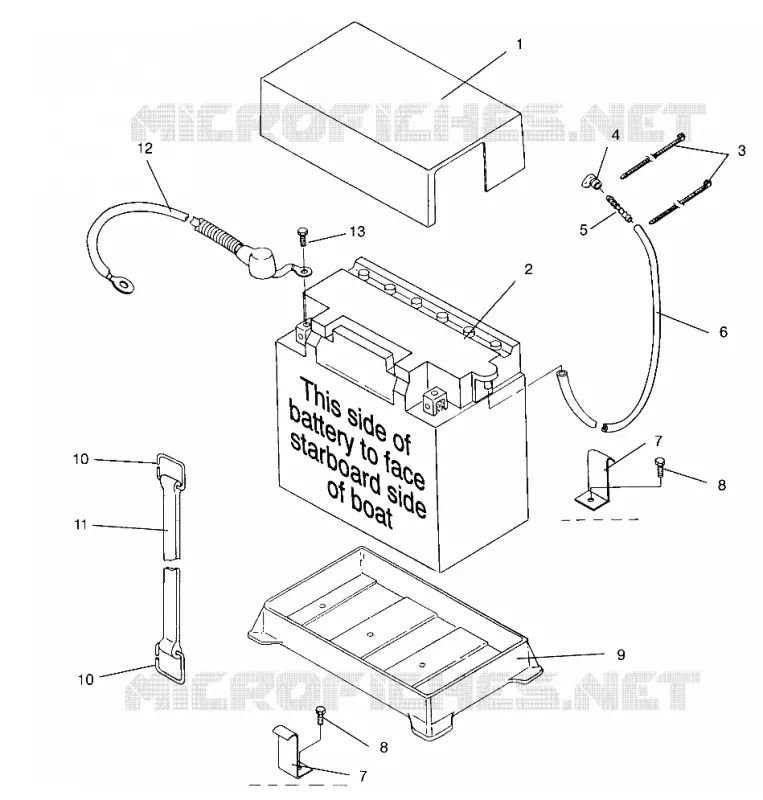 SUPPORT BATTERIE SL 750 B954070 (4930523052B006)