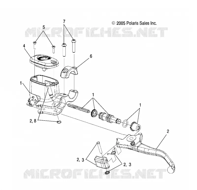 FREIN AVANT BRAKE LEVER AND MASTER CYLINDER