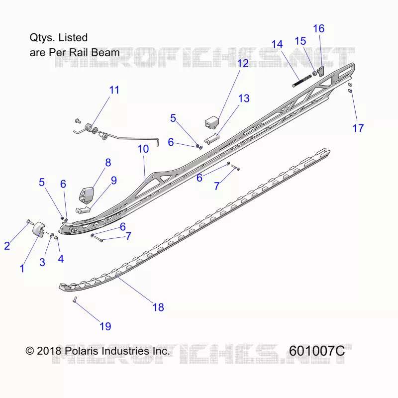 SUSPENSION, 163" RAIL BEAM MOUNTING