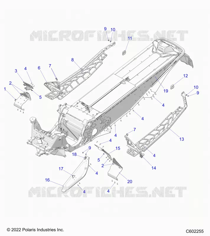 CHASSIS, PROTECTION D'EMBRAYAGE, FOOTRESTS, AND RUNNINGBOARDS 129