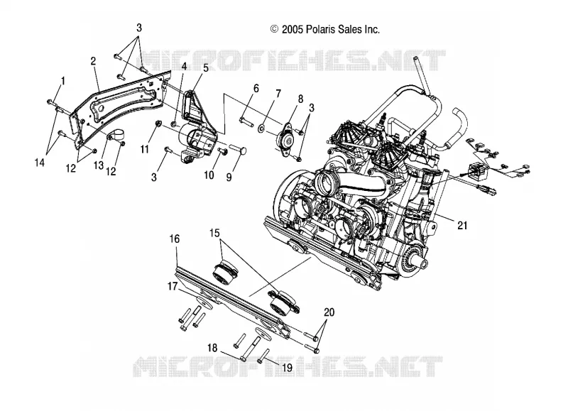 SUPPORT MOTEUR RH AND FRONT
