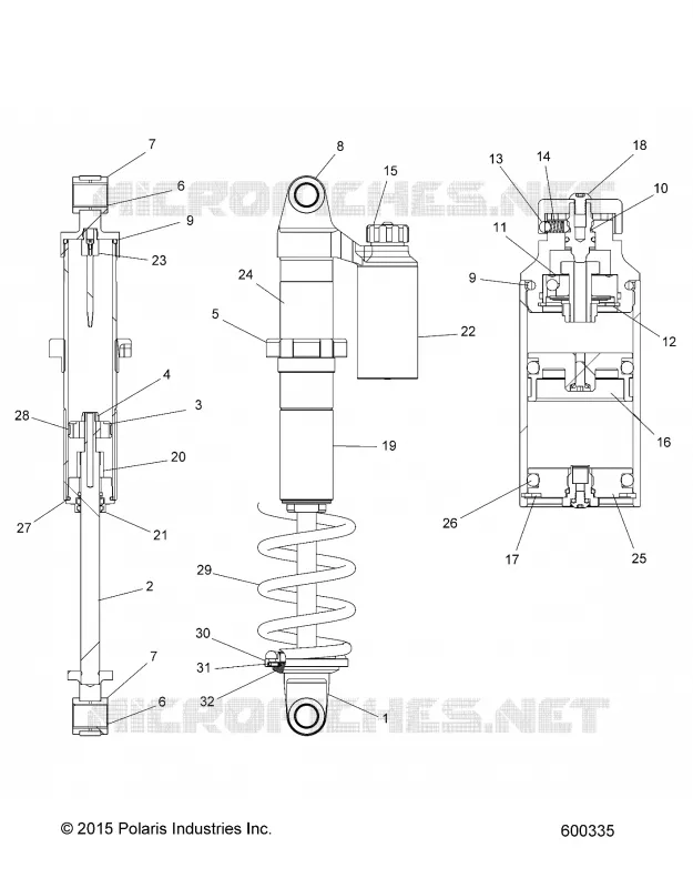 SUSPENSION, AMORTISSEUR ARRIERE TRACK (7044566)