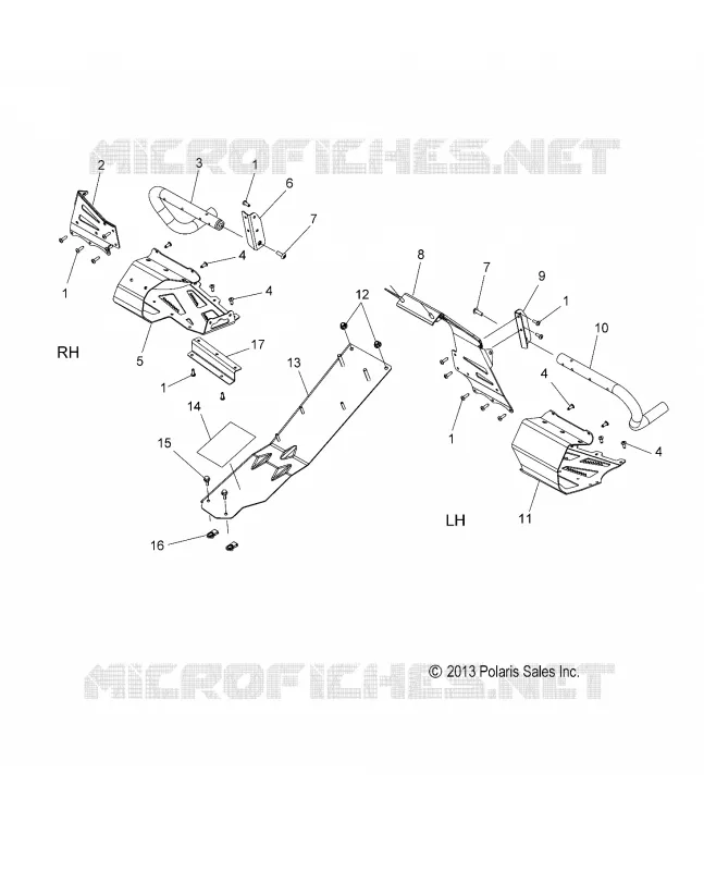 CHASSIS, PROTECTION D'EMBRAYAGE AND REPOSE PIEDS