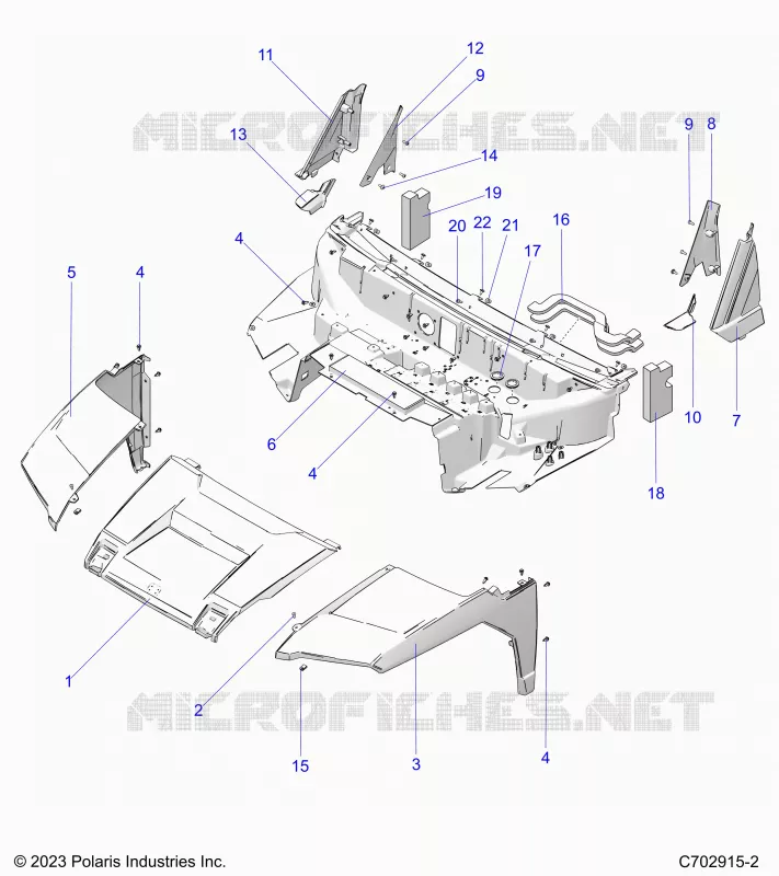 CAPOT, LINER, FRONT FENDERS, A PILLARS