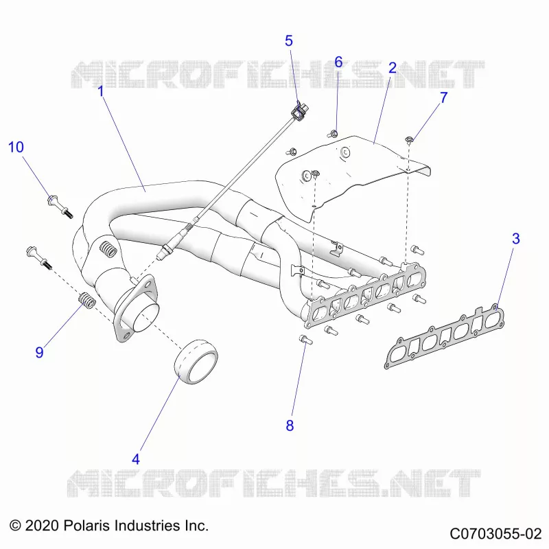 ENGINE, ECHAPPEMENT, HEADPIPE AND RELATED