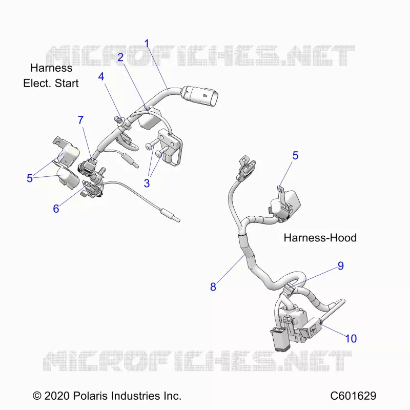 ELECTRICITE, WIRE HARNESS, HOOD, ELEC. START