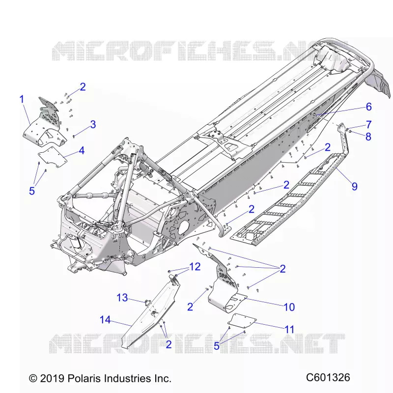 CHASSIS, PROTECTION D'EMBRAYAGE/FOOTRESTS/RUNNING BOARDS