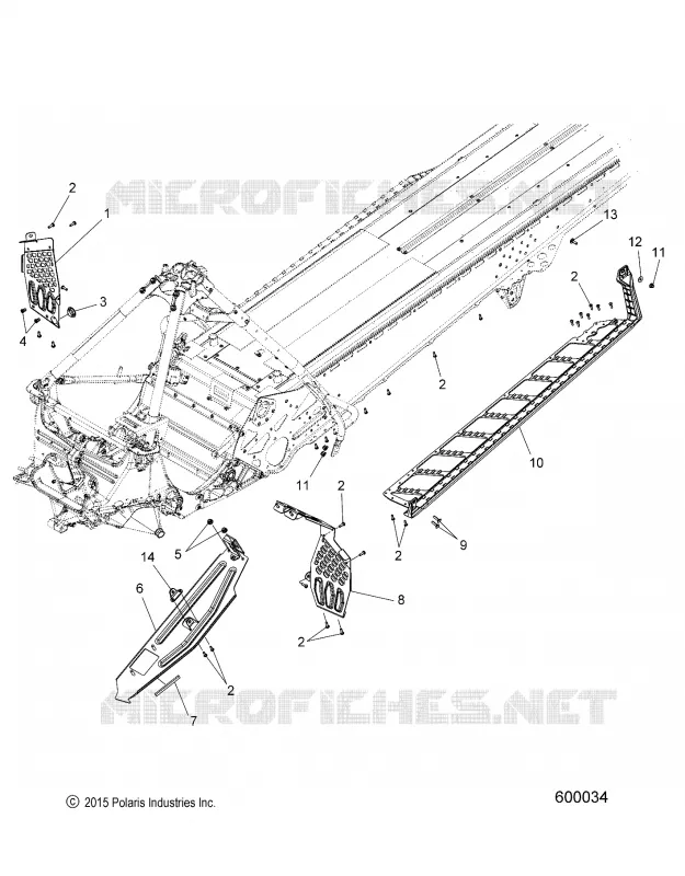 CHASSIS, CLUTCH GUARD AND REPOSE PIEDS