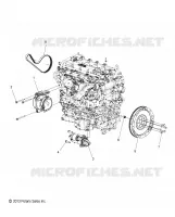 ENGINE, ALTERNATOR, VOLANT MOTEUR AND STARTER MOUNTING