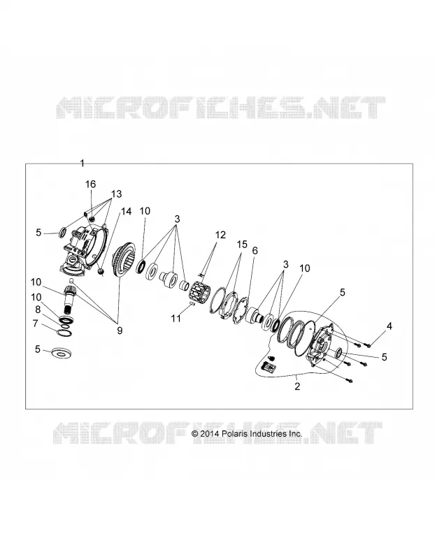 SYSTÈME DE TRANSMISSION, FRONT GEARCASE