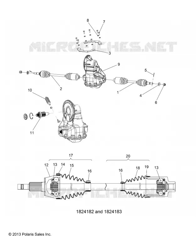 DRIVE LINE, PONT AND HALF SHAFT