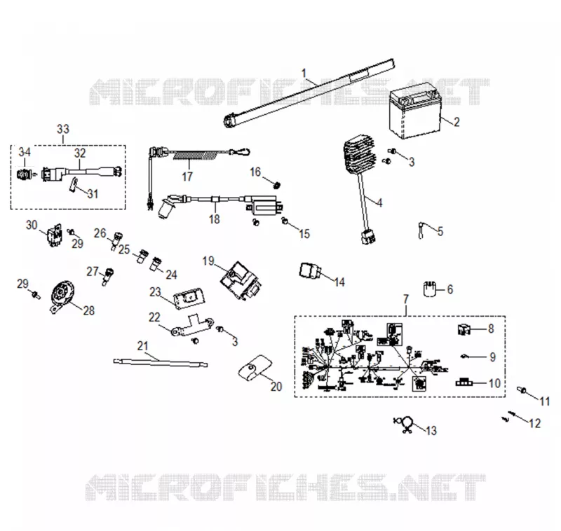 ELECTRICITE, SWITCHES, HARNESS AND INDICATORS
